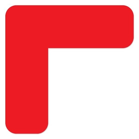 Ergomat DuraStripe Xtreme 12inx12inx4in 90 degrees Angle Round Corners Red, 16PK DSX-CR12-R-KIT